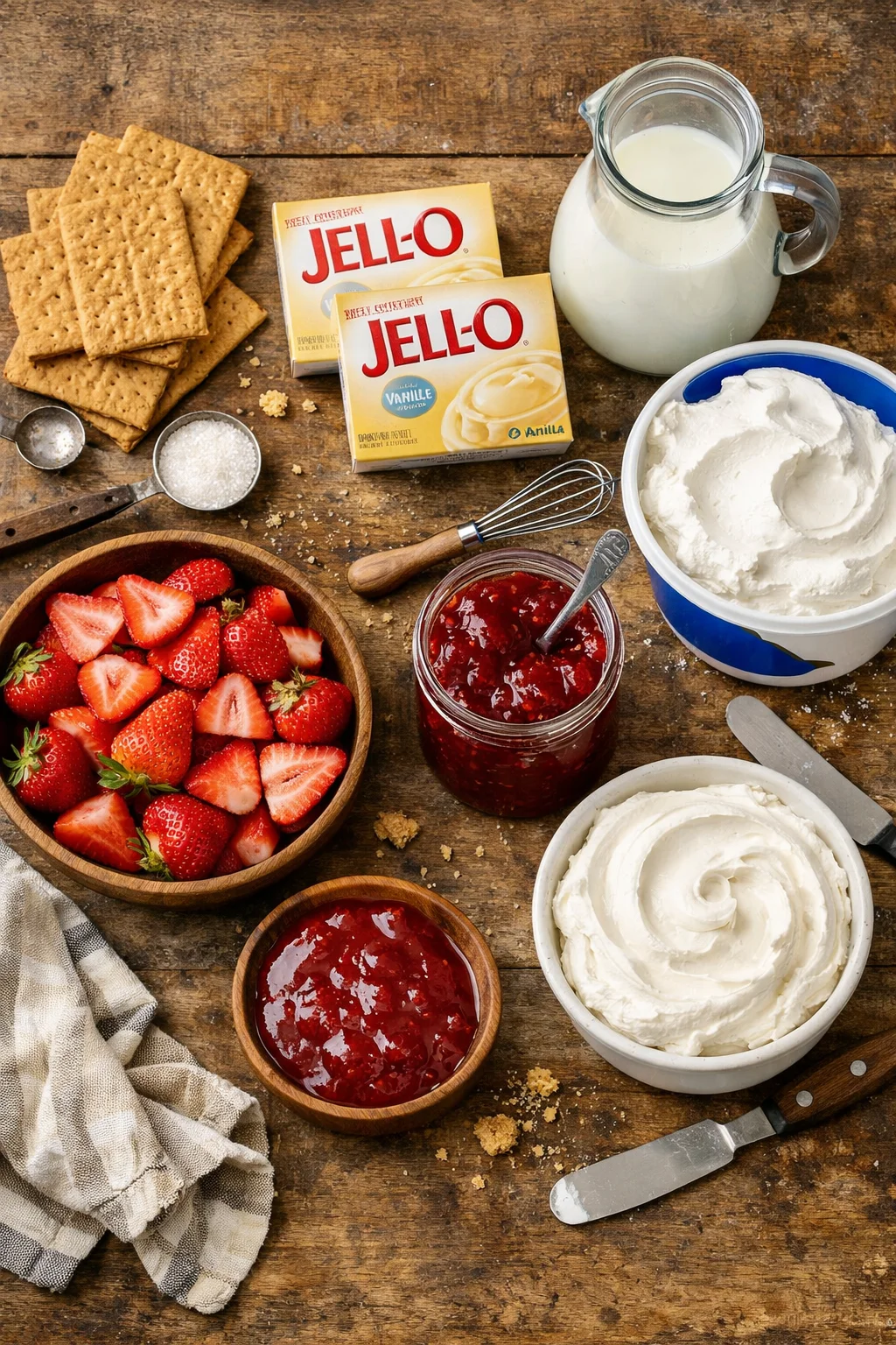 STRAWBERRY ECLAIR CAKE