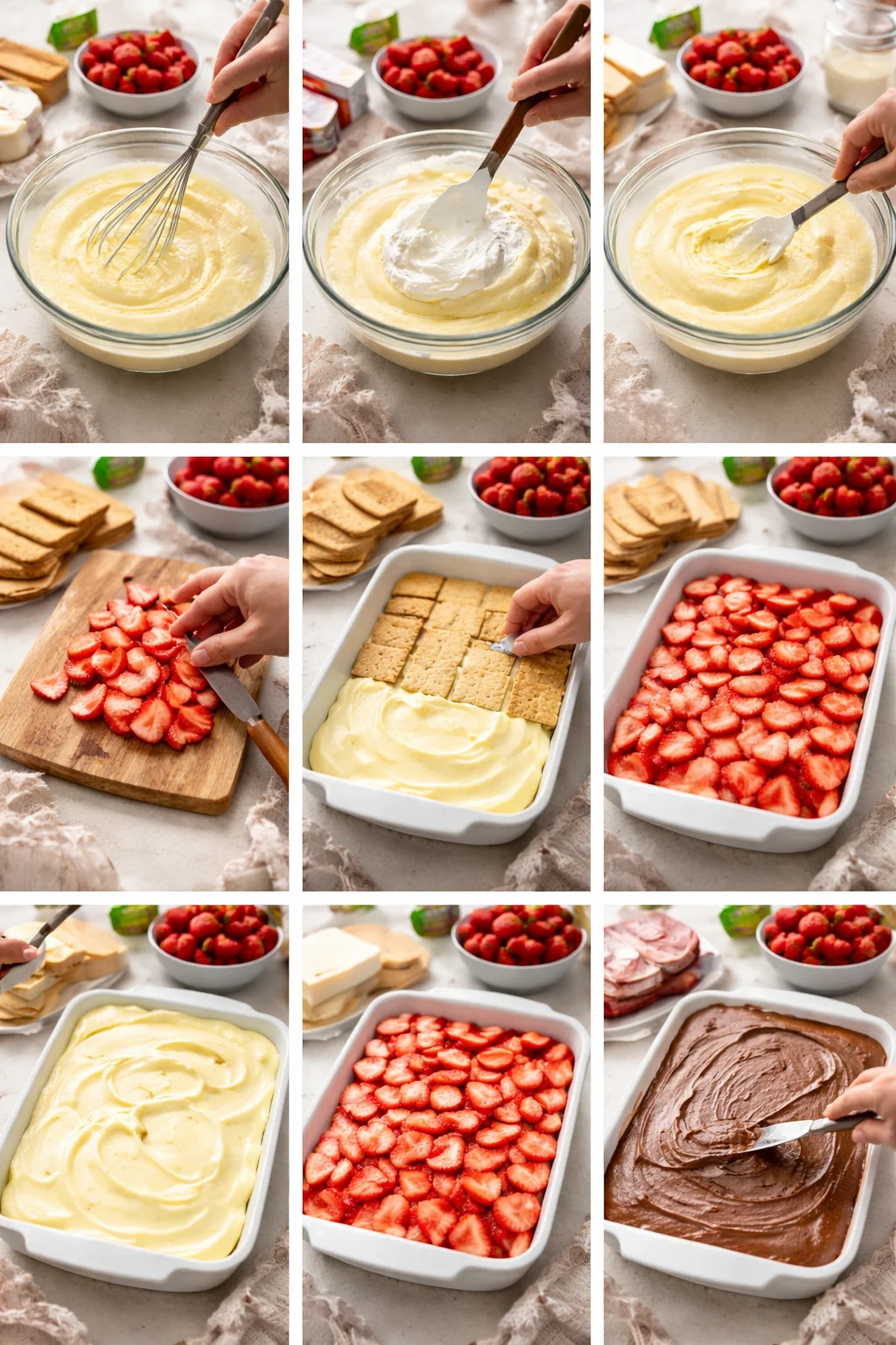 STRAWBERRY ECLAIR CAKE