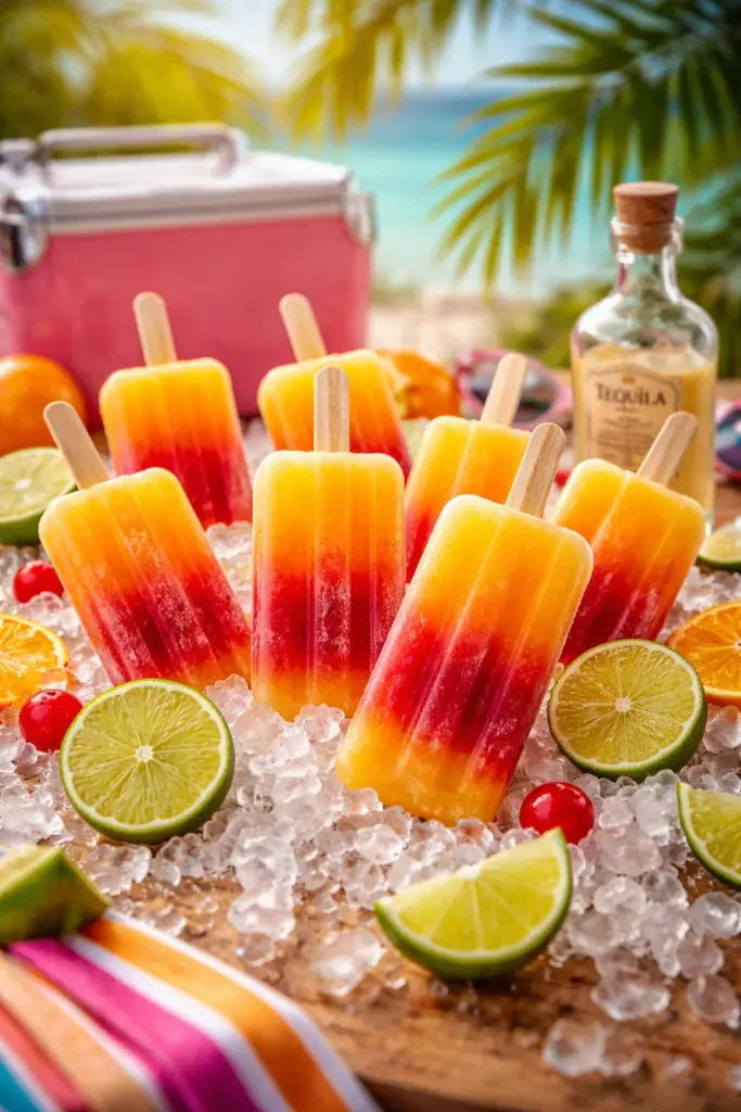 TEQUILA SUNRISE BOOZY POPSICLES
