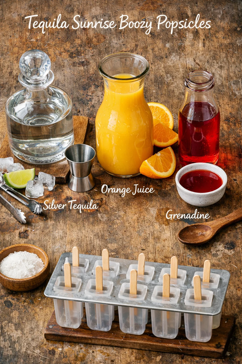 TEQUILA SUNRISE BOOZY POPSICLES