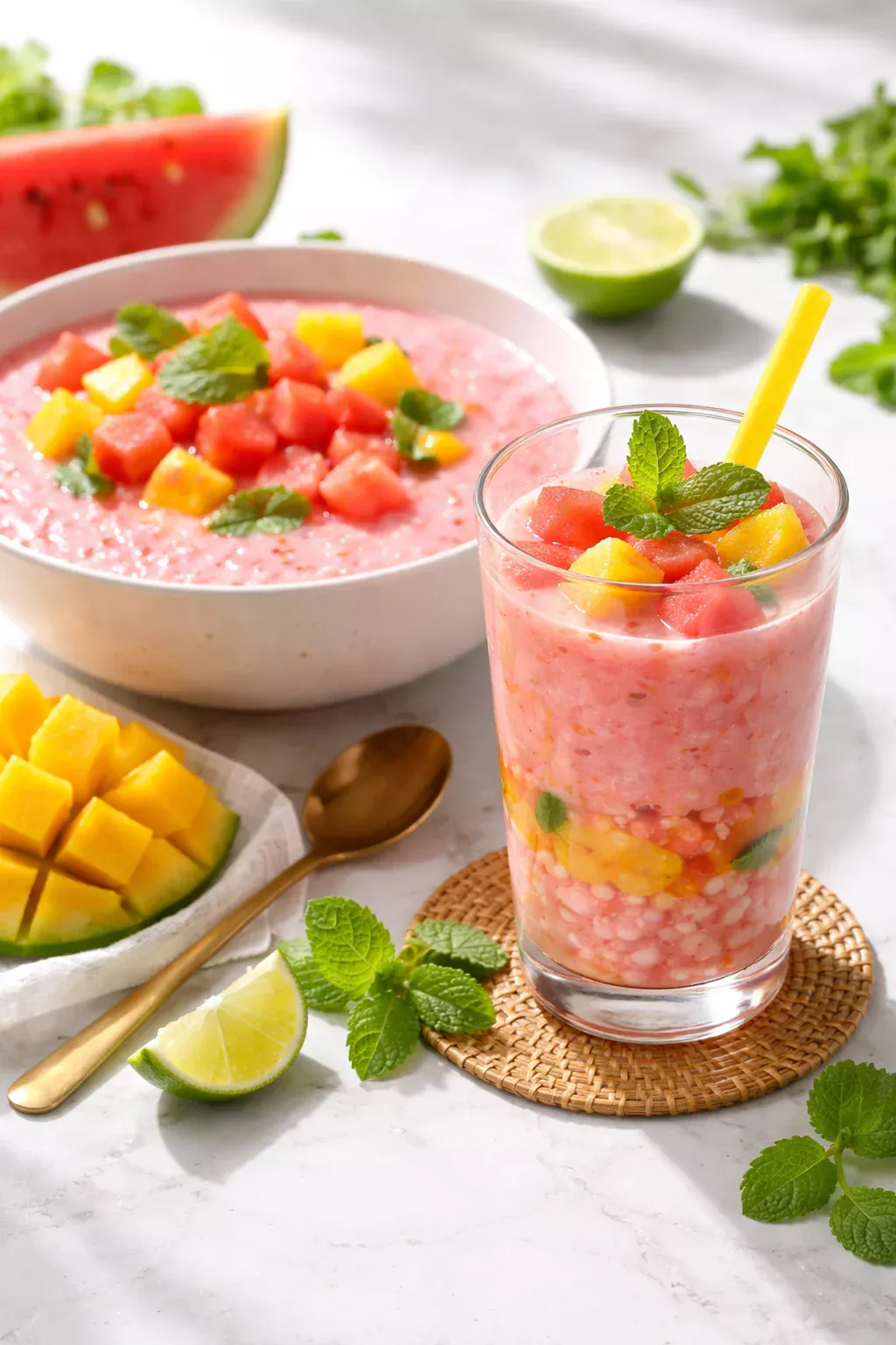 Watermelon Mango Sago Drink