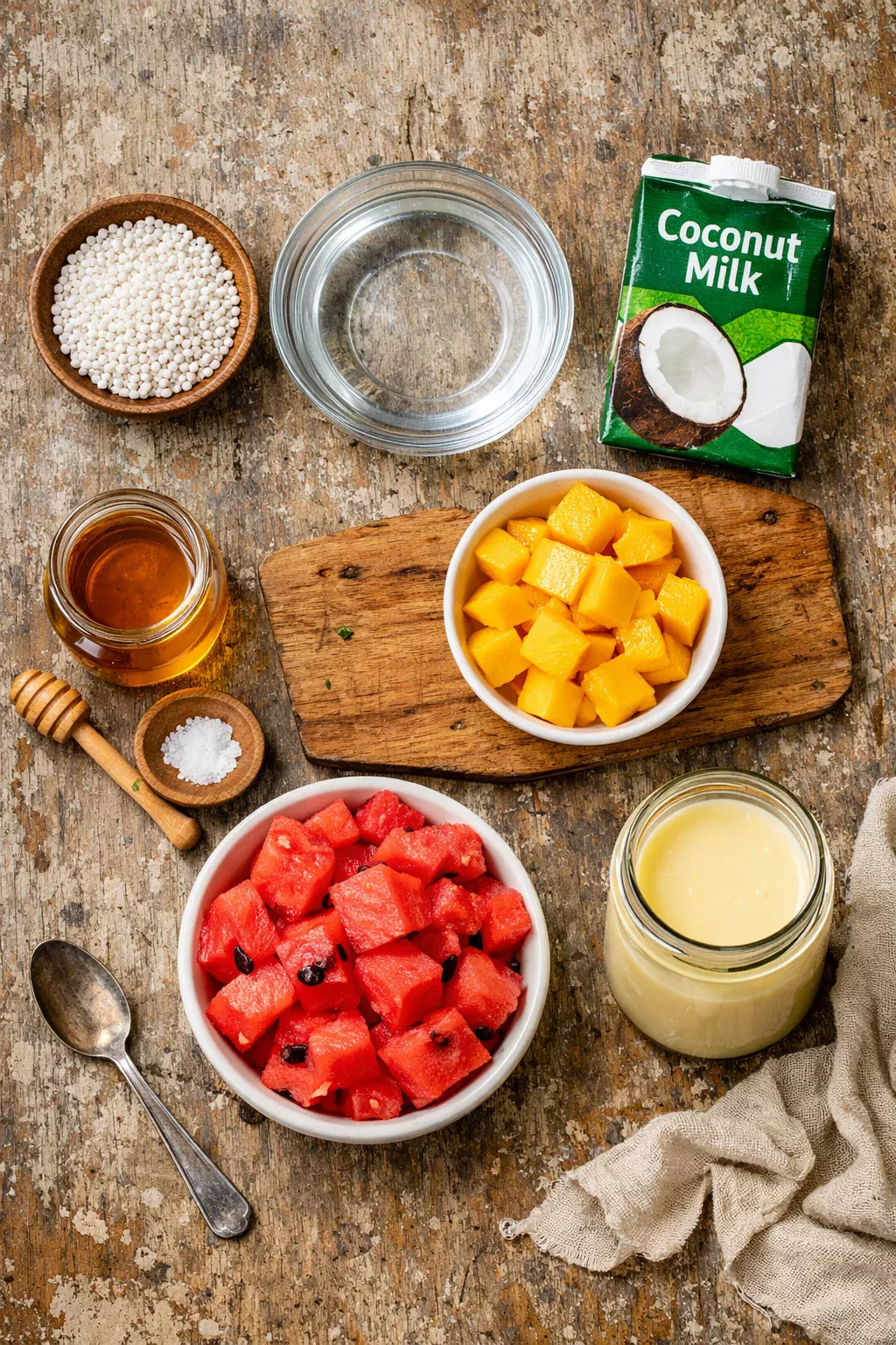 Watermelon Mango Sago Drink