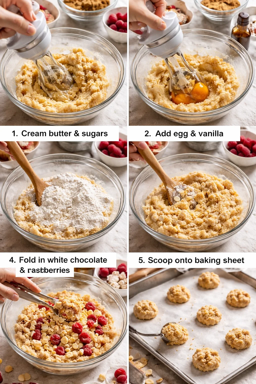 White Chocolate Raspberry Cookies