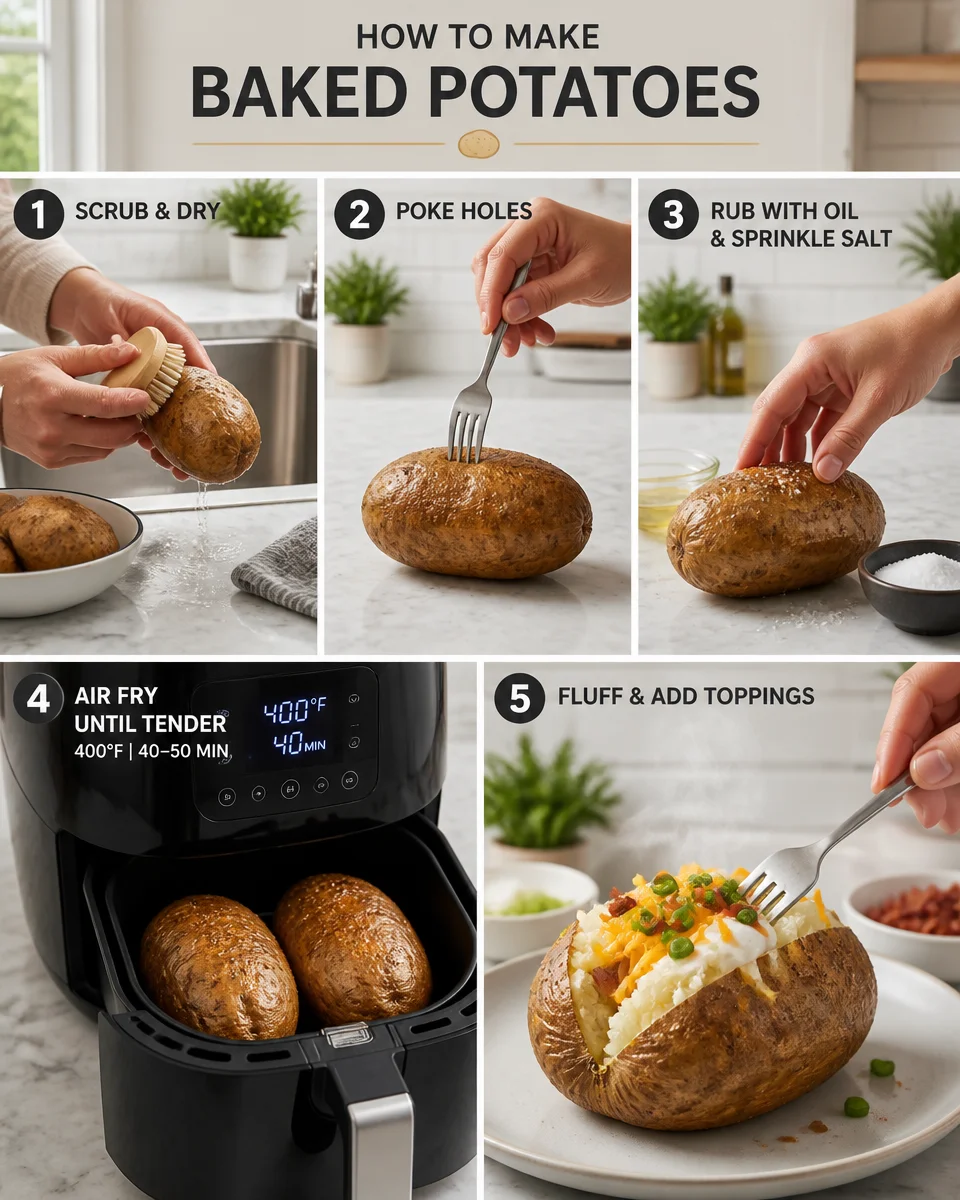 Air Fryer Baked Potatoes