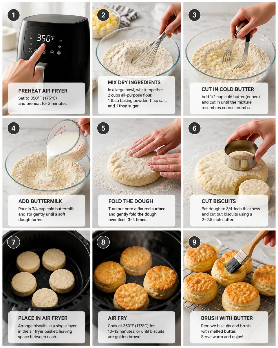 Air Fryer Biscuits from Scratch