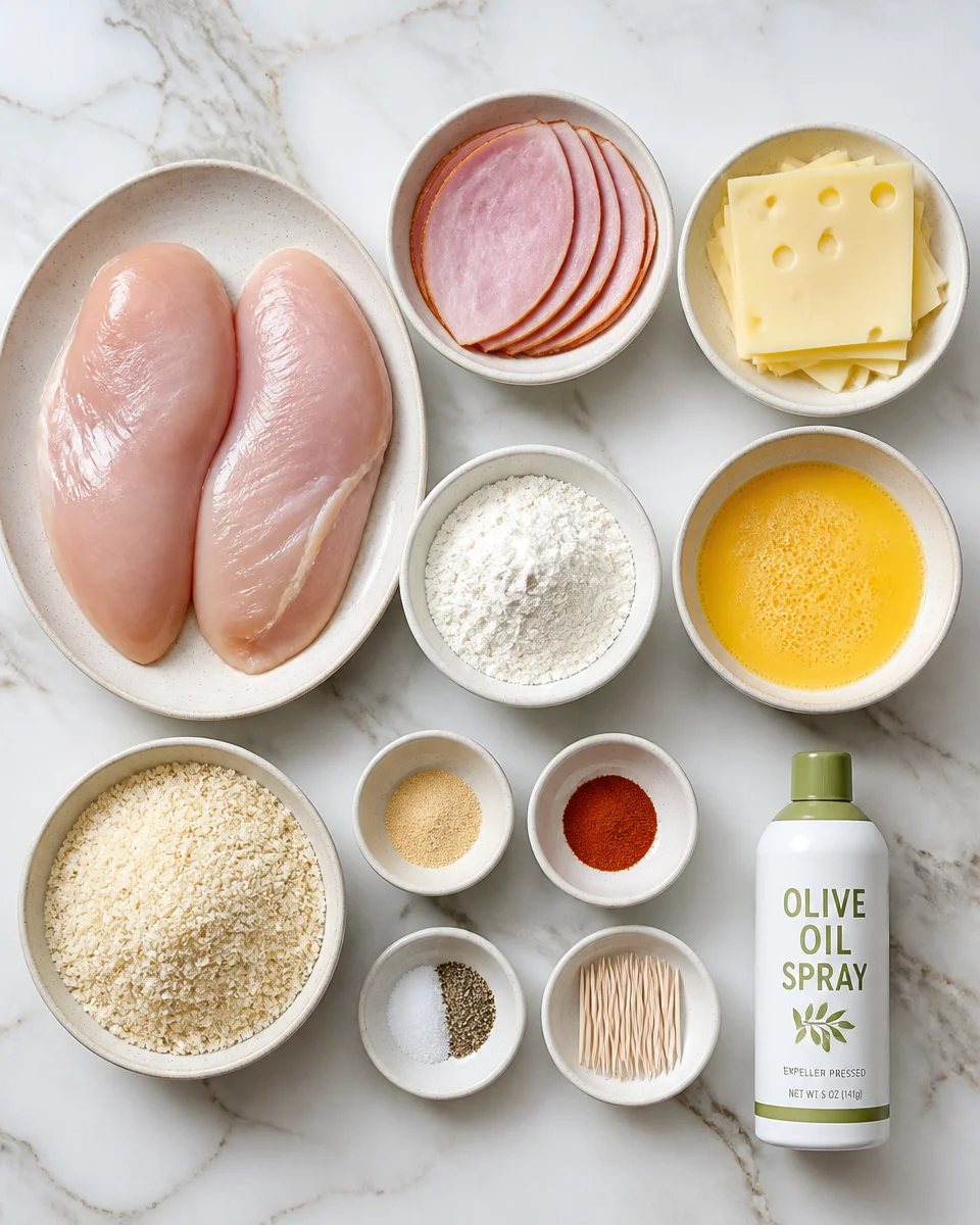 Air Fryer Chicken Cordon Bleu