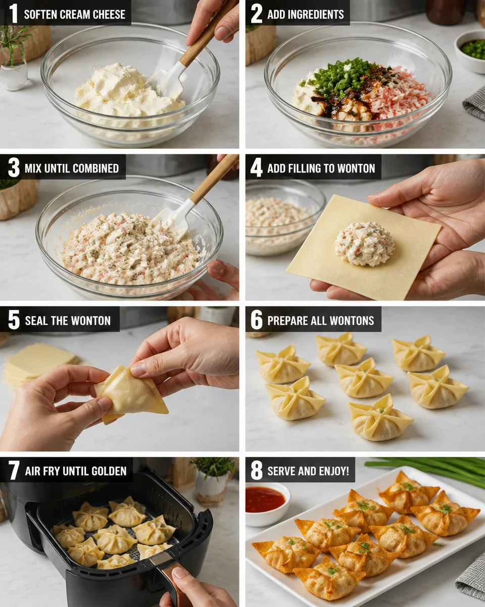 Air Fryer Crab Rangoon