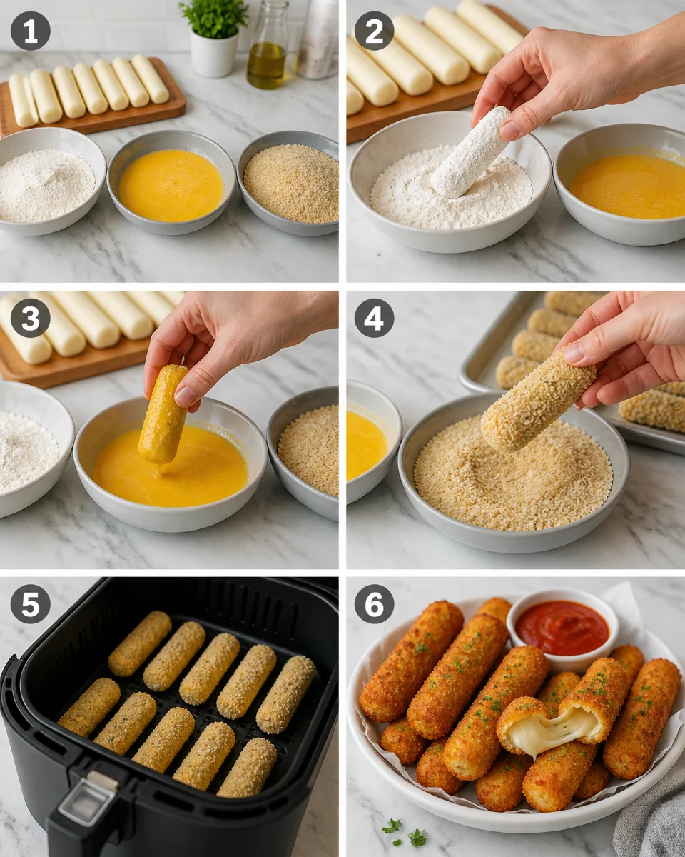 Air Fryer Mozzarella Sticks