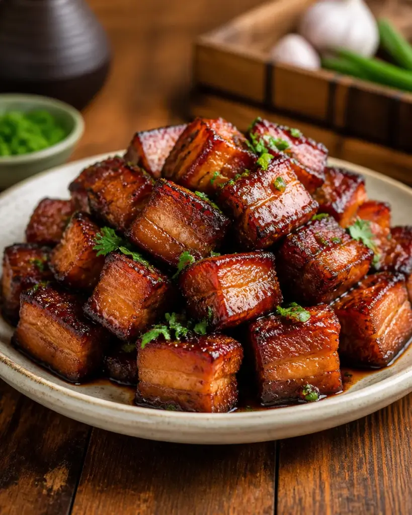 Air Fryer Pork Belly Bites