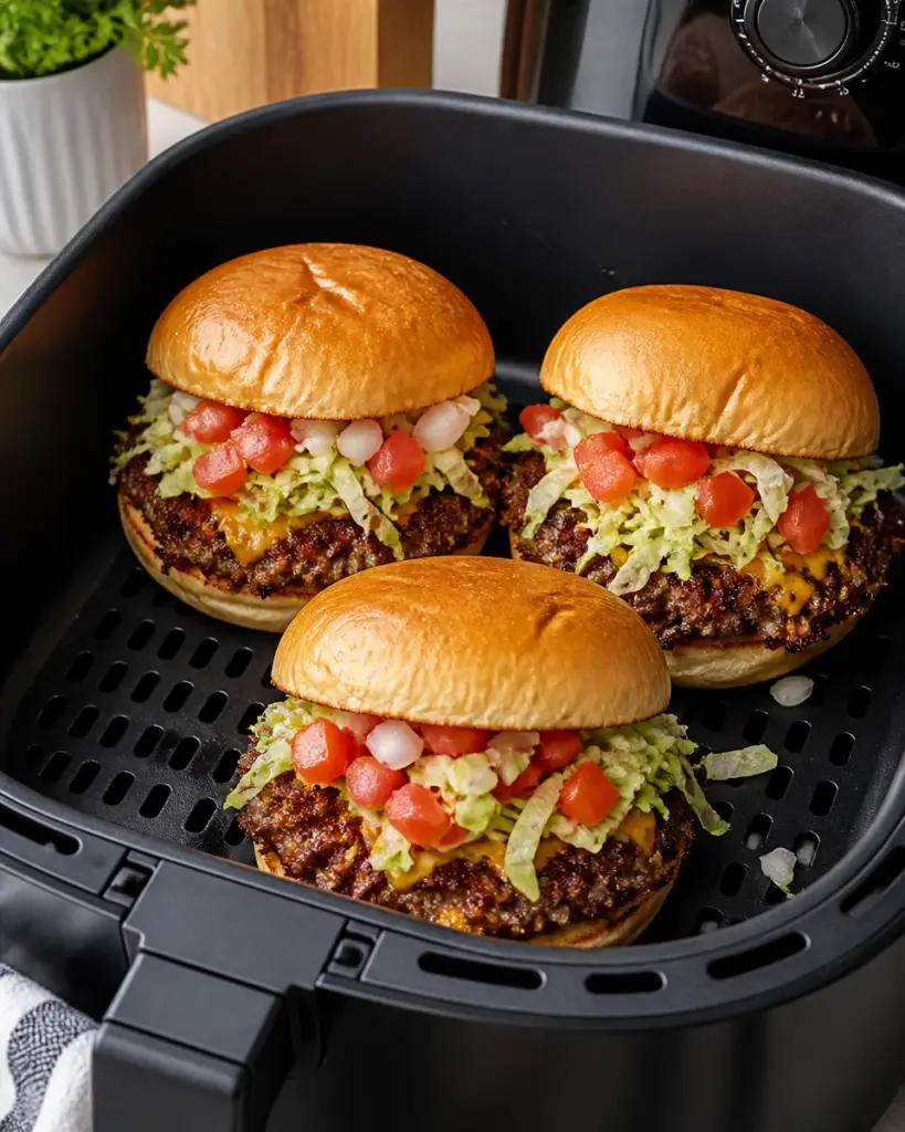 Air Fryer Smash Burgers