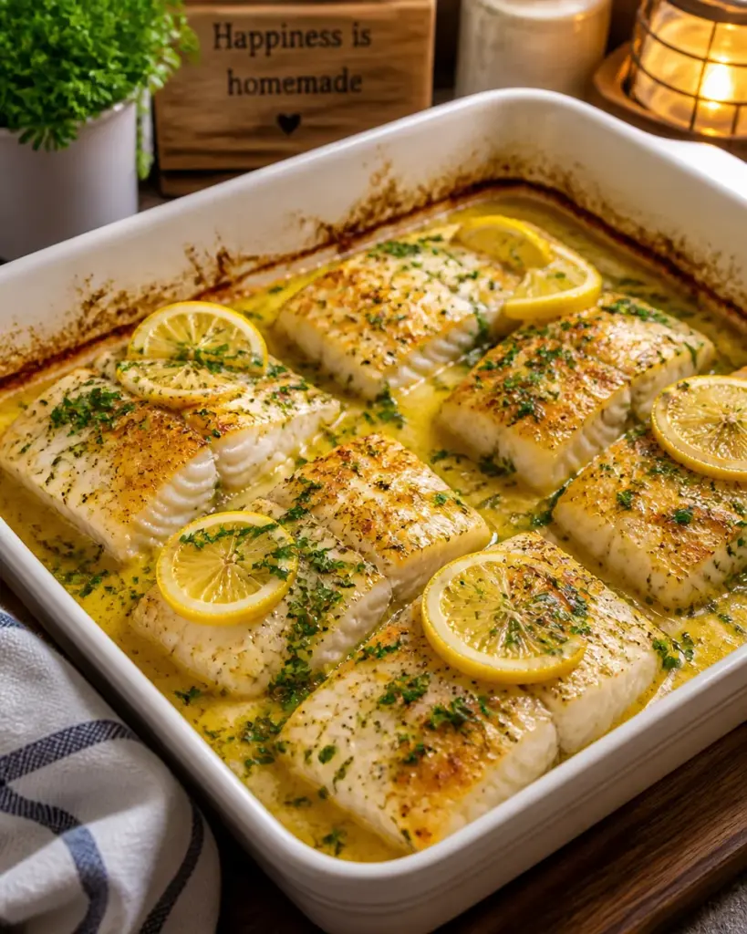 Baked Cod with Lemon Butter