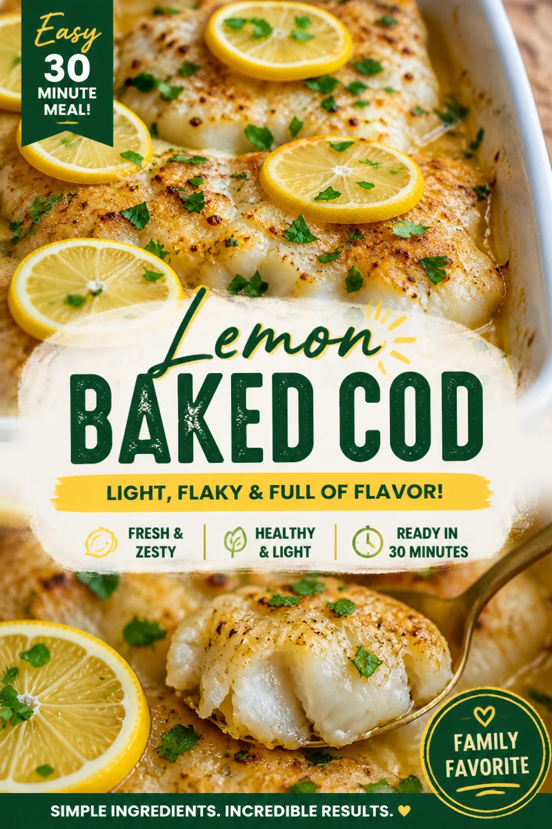 Baked Cod with Lemon Butter
