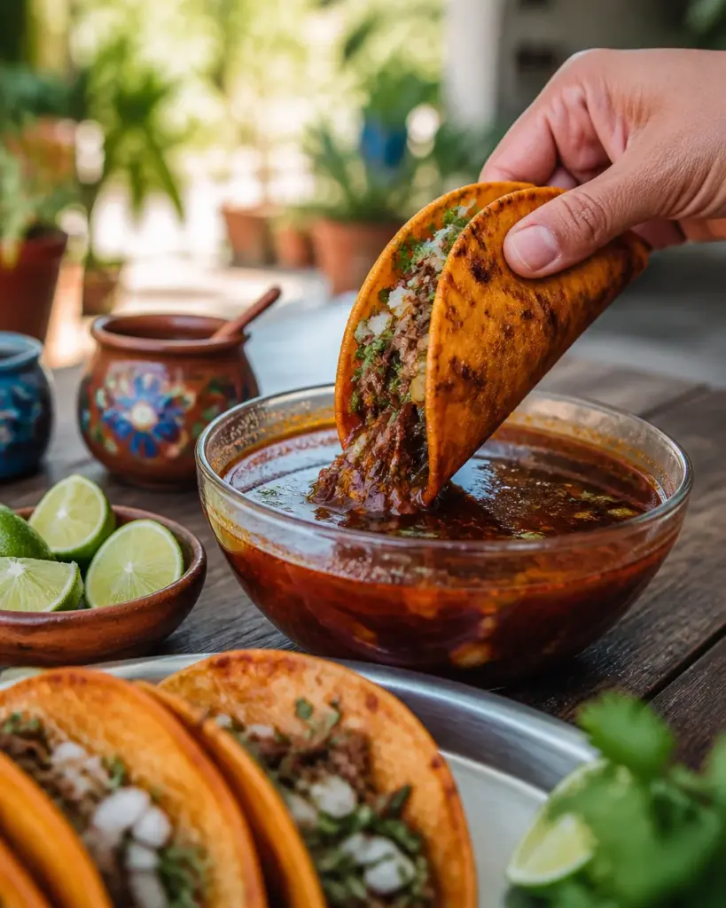 Birria Tacos with Consomé