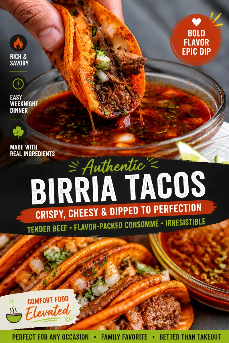 Birria Tacos with Consomé