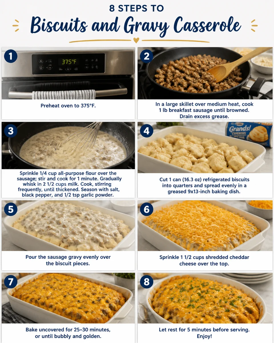 Biscuits and Gravy Casserole
