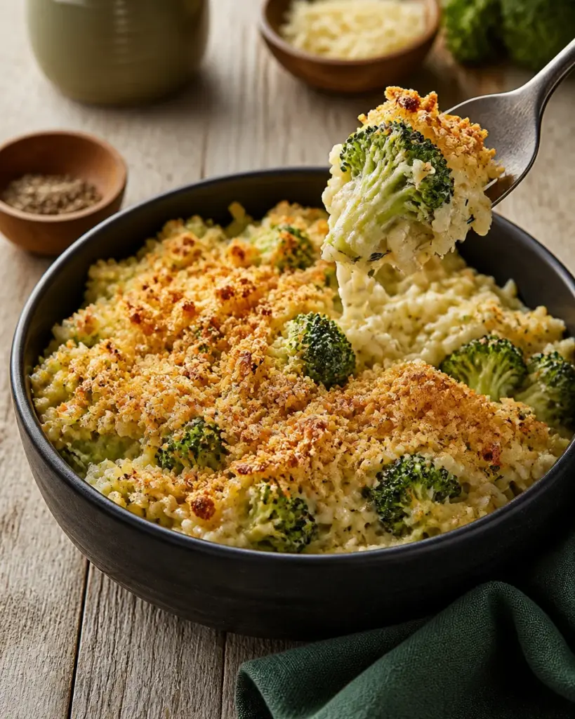 Cheesy Broccoli Rice Casserole