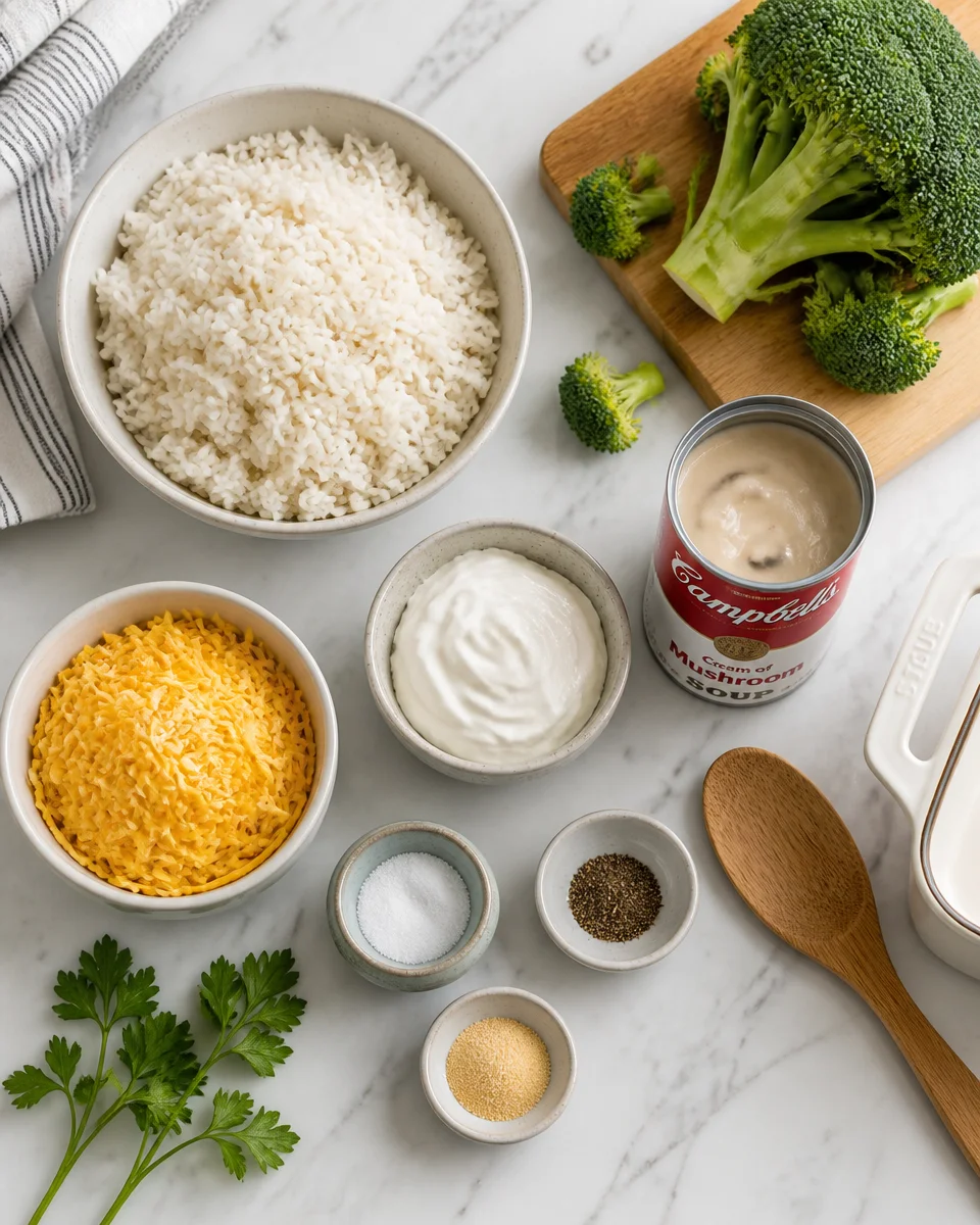 Cheesy Broccoli Rice Casserole