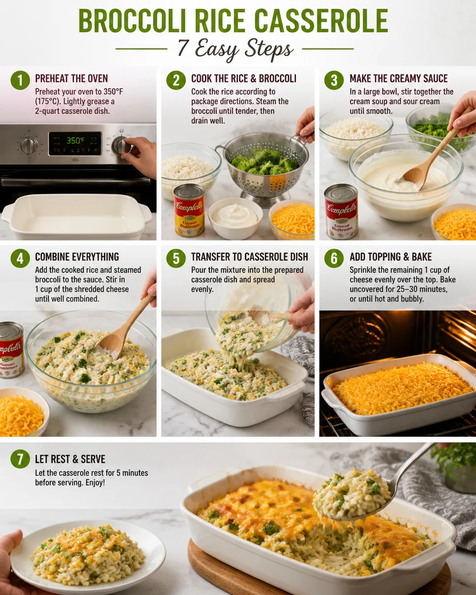 Cheesy Broccoli Rice Casserole