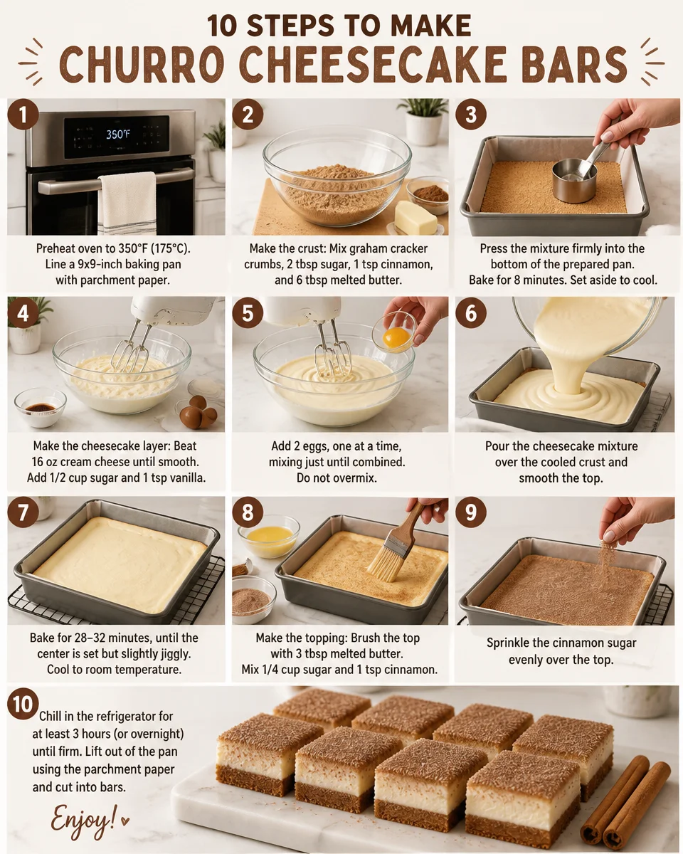 Churro Cheesecake Bars
