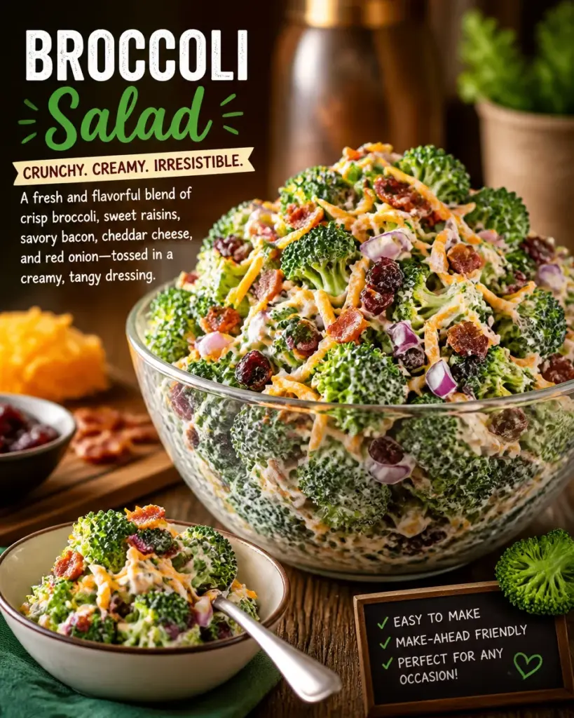 Creamy Broccoli Salad with Bacon