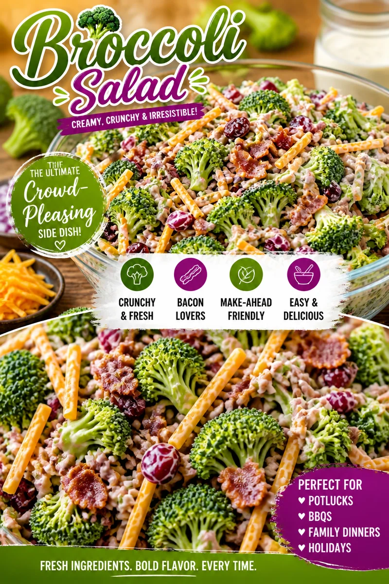Creamy Broccoli Salad with Bacon