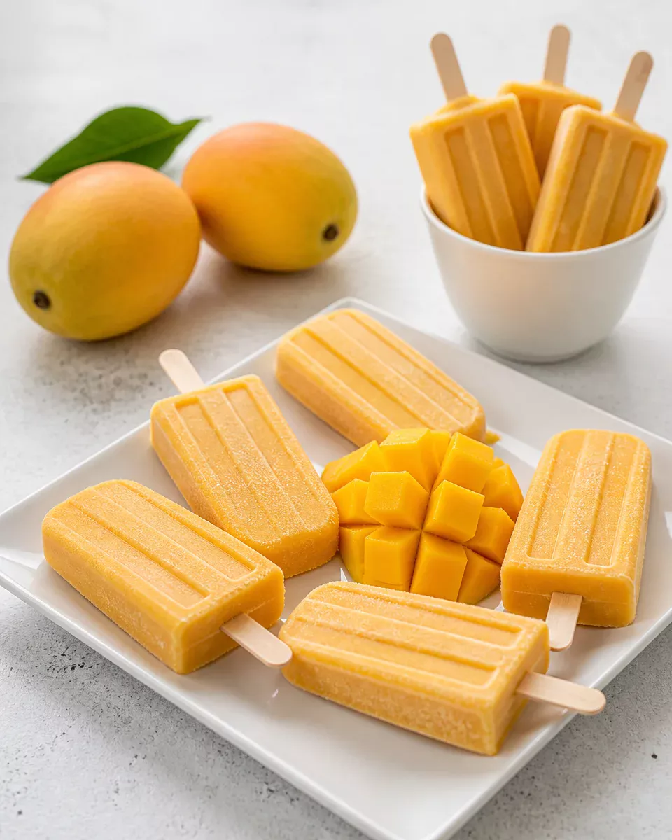 Creamy Mango Popsicles