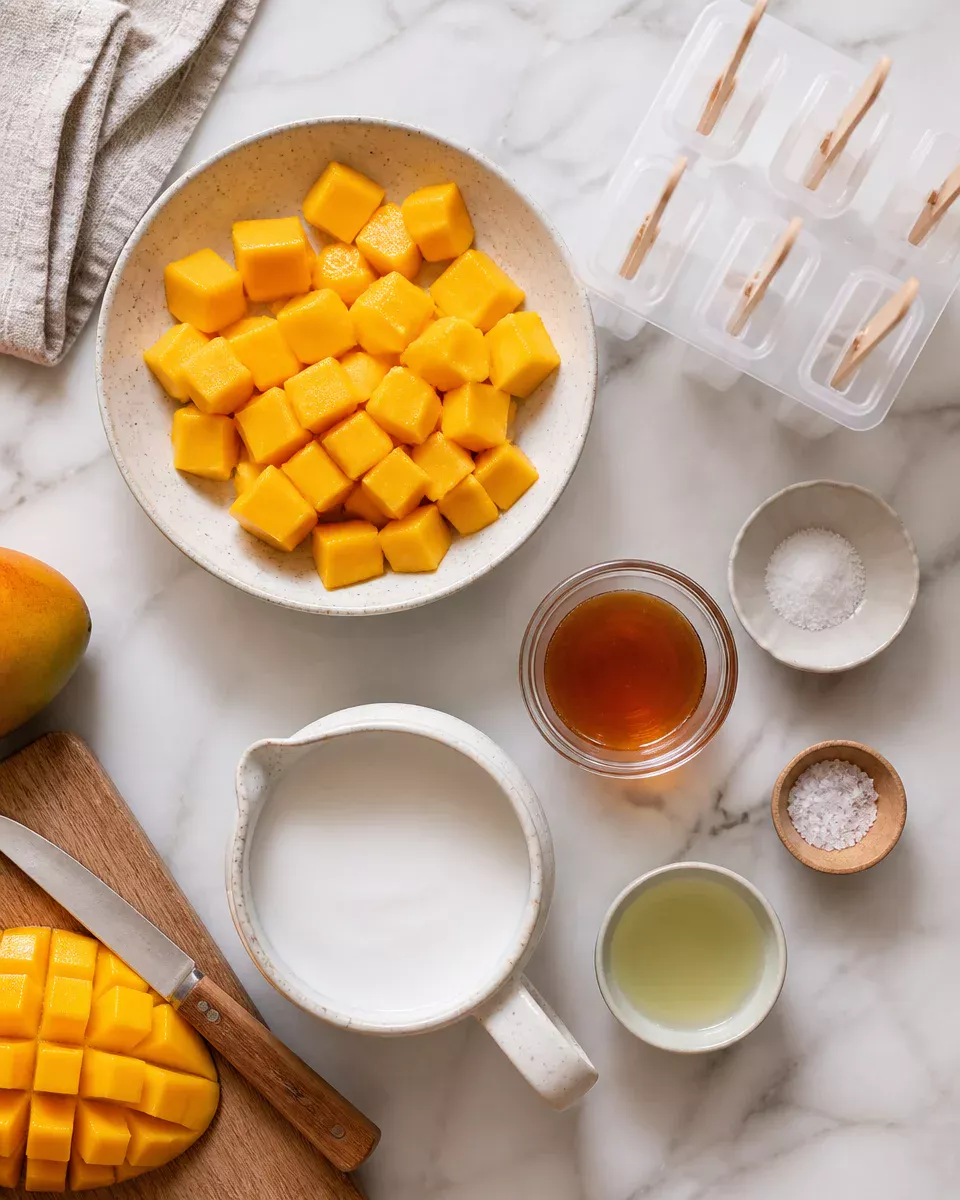 Creamy Mango Popsicles