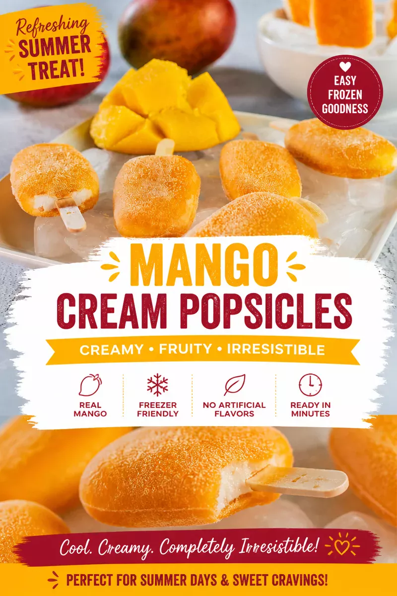 Creamy Mango Popsicles