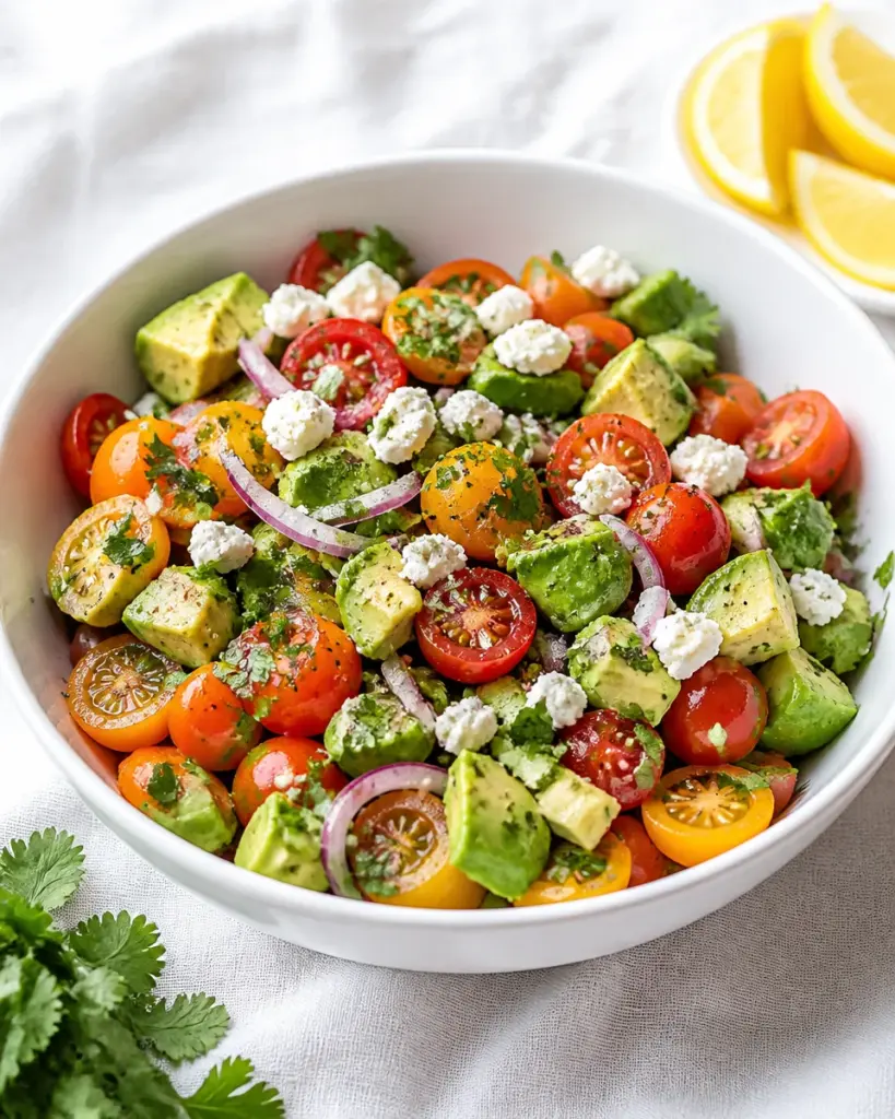 Cucumber Tomato Avocado Salad