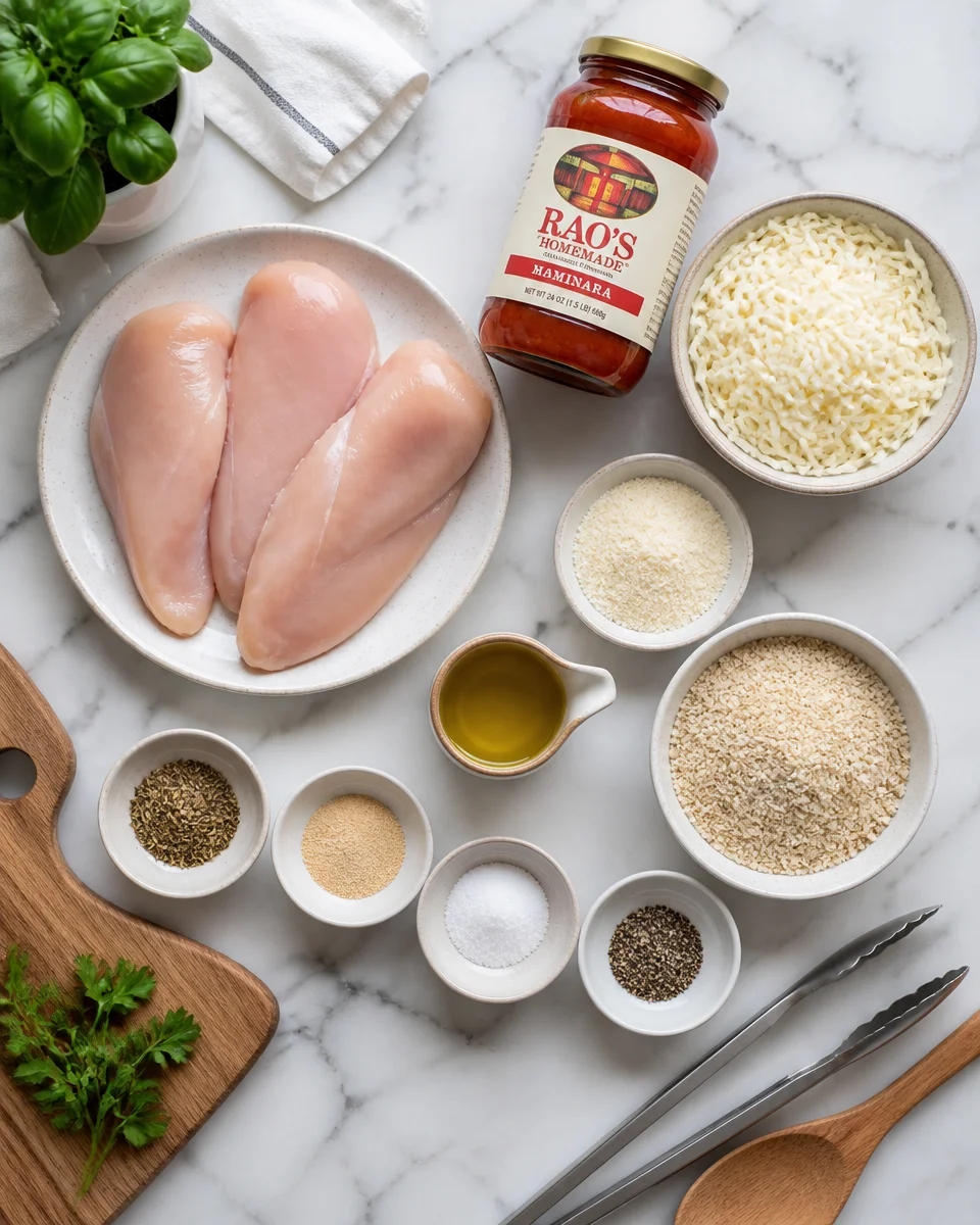 Dump and Bake Chicken Parmesan