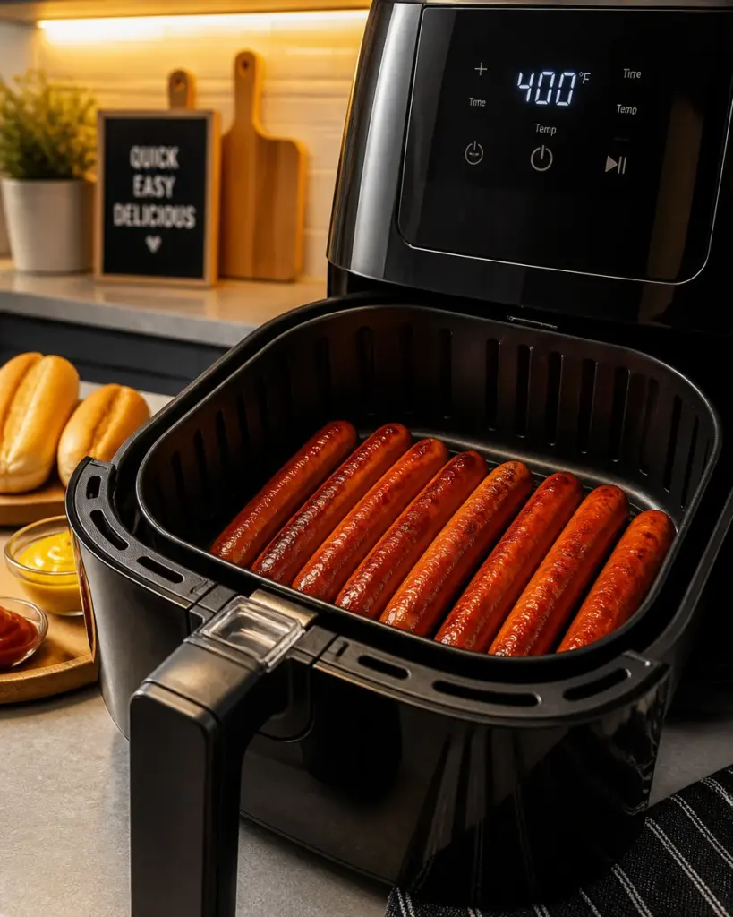 Easy Air Fryer Hot Dogs
