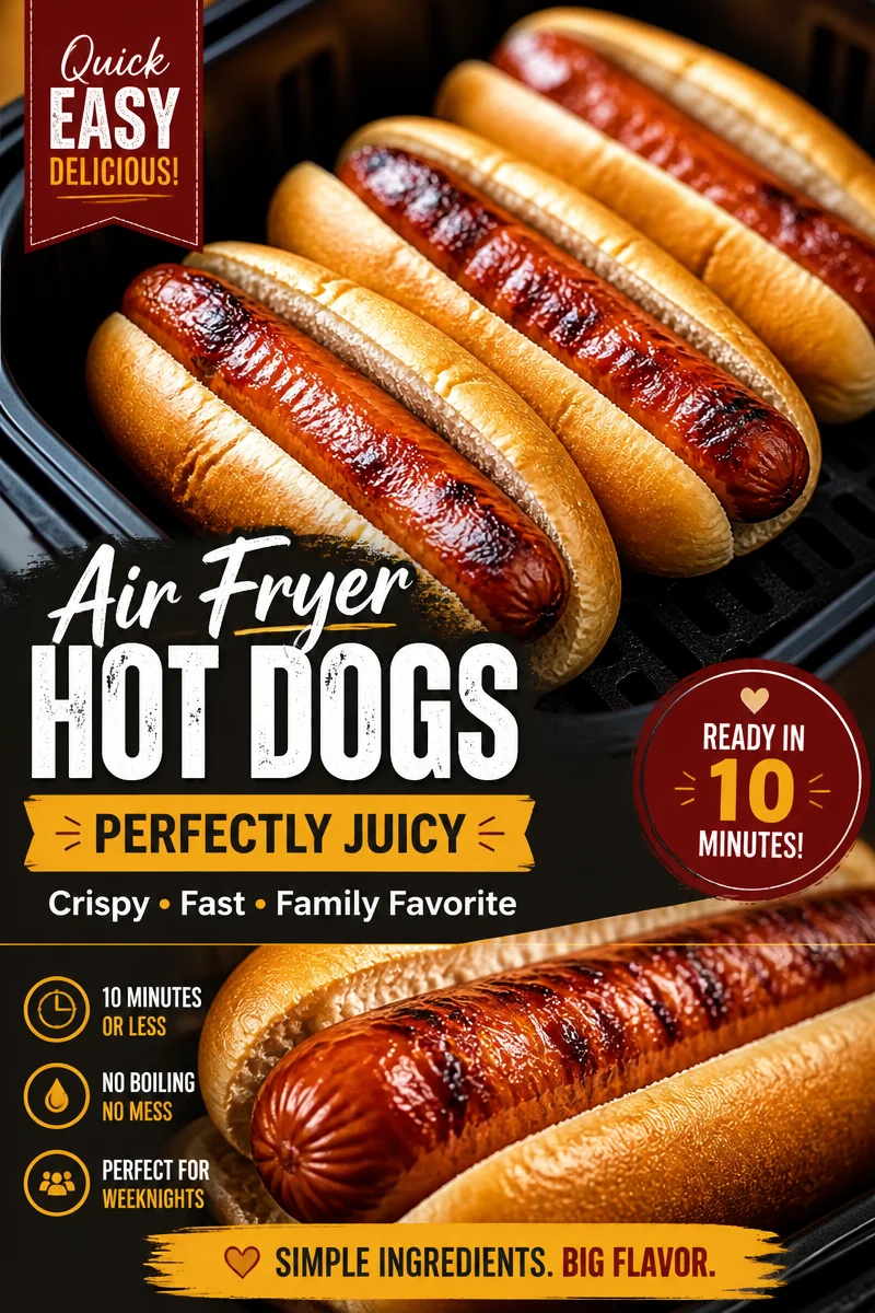 Easy Air Fryer Hot Dogs