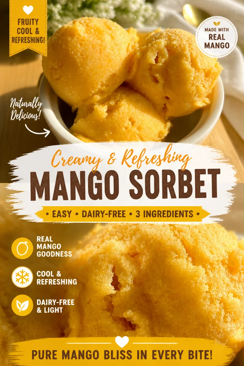 Frozen Peach Sorbet 3 Ingredients