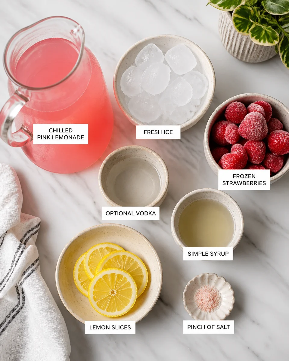 Frozen Pink Lemonade Slushie