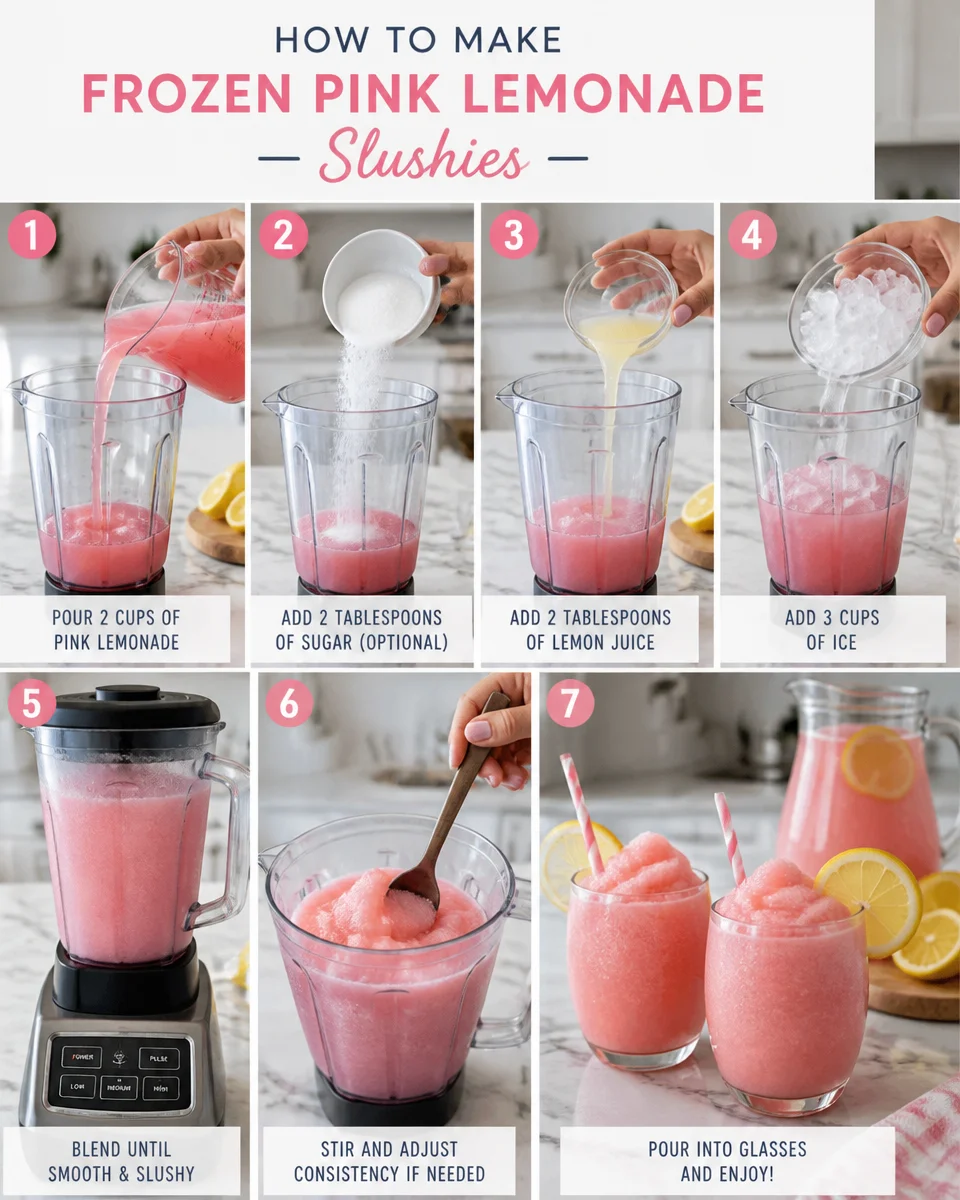 Frozen Pink Lemonade Slushie