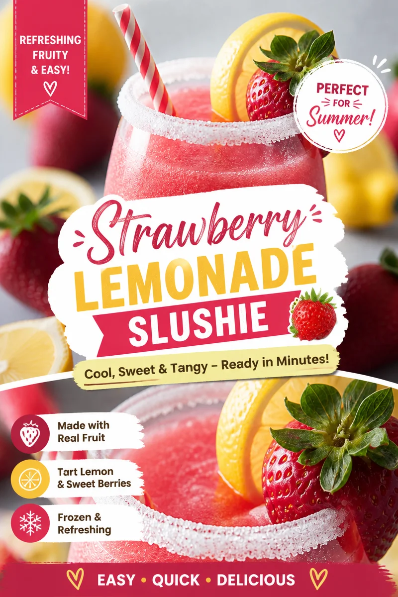 Frozen Pink Lemonade Slushie