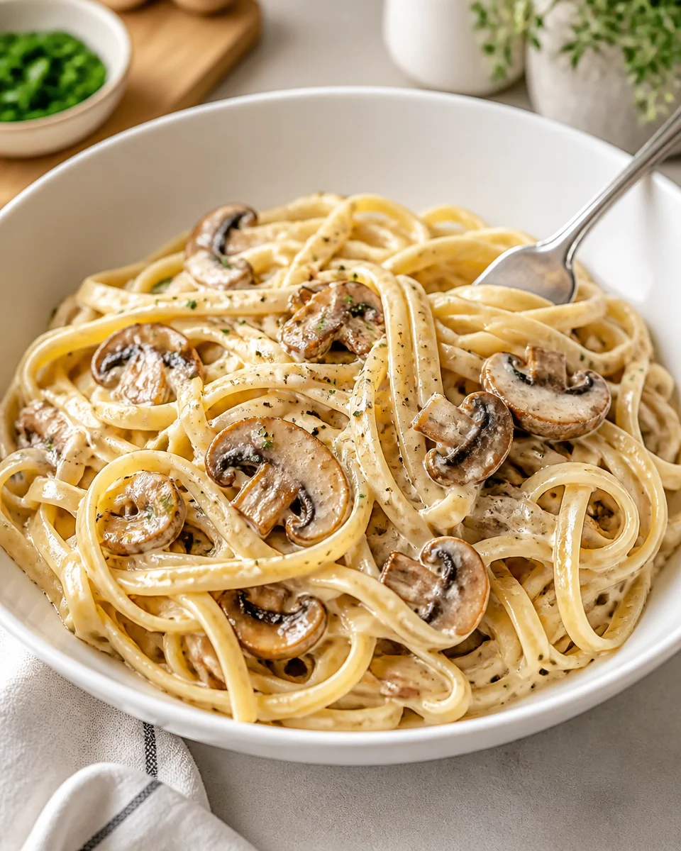 Garlic Butter Mushroom Pasta