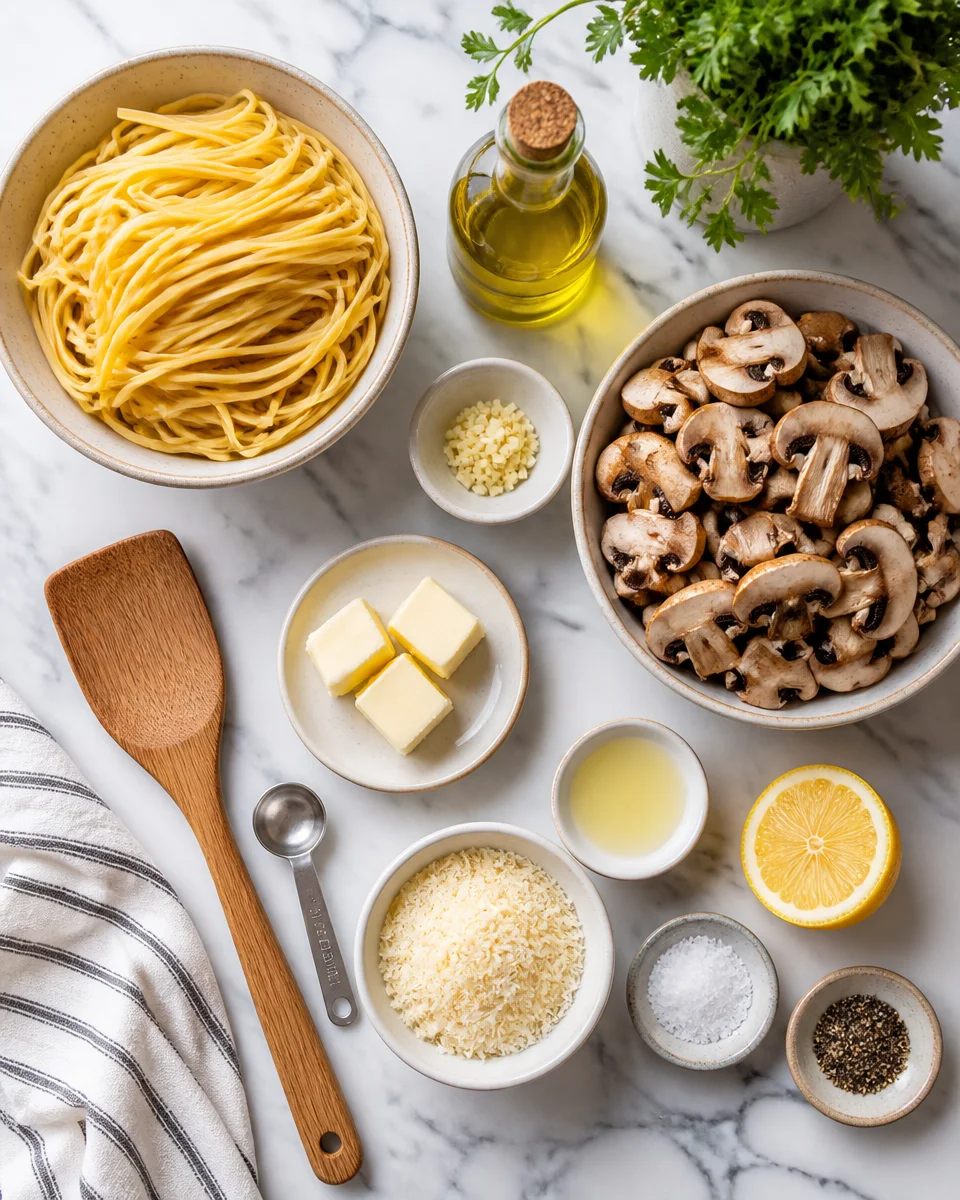 Garlic Butter Mushroom Pasta