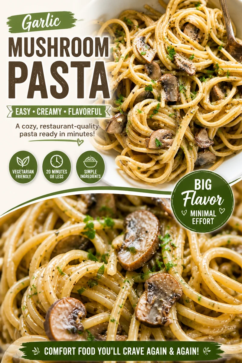 Garlic Butter Mushroom Pasta