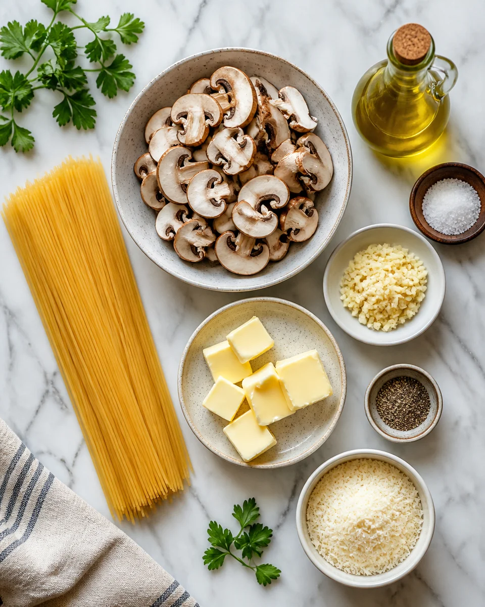 Garlic Butter Mushroom Pasta