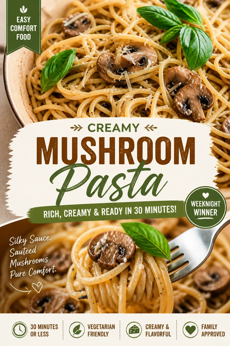 Garlic Butter Mushroom Pasta