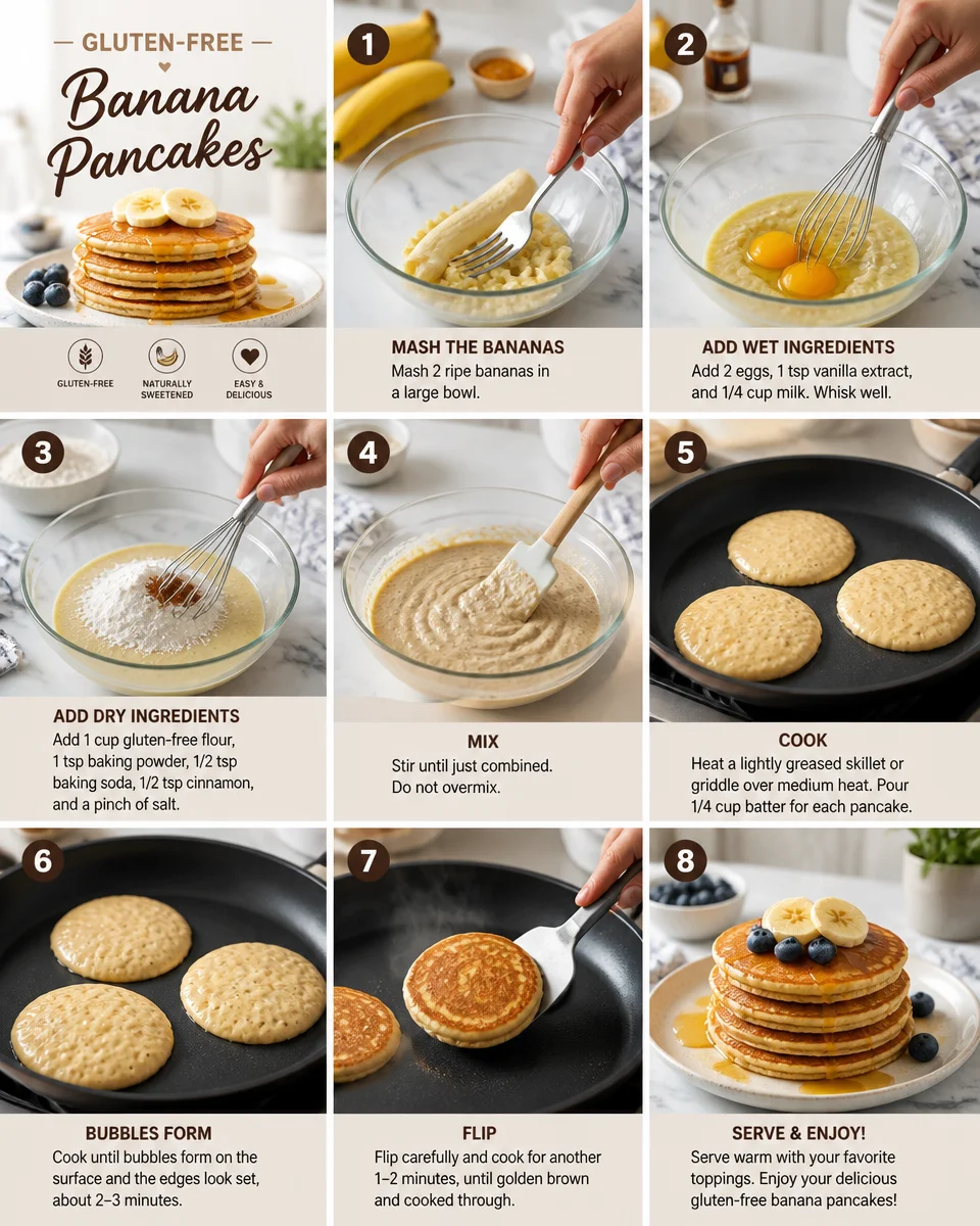Gluten Free Banana Pancakes