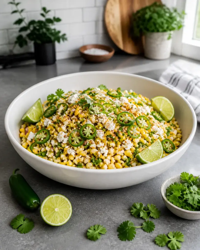 Grilled Corn Salad with Cotija Cheese
