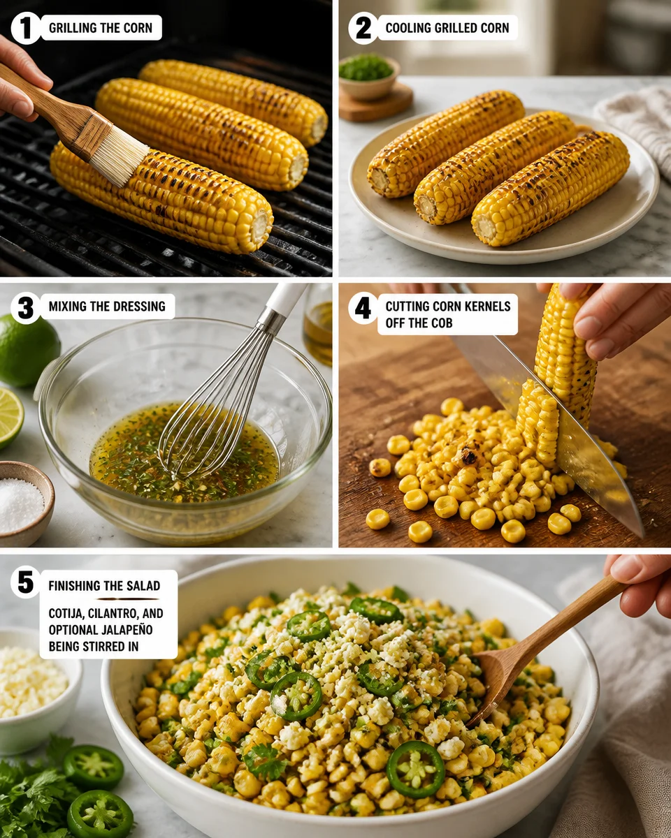 Grilled Corn Salad with Cotija Cheese