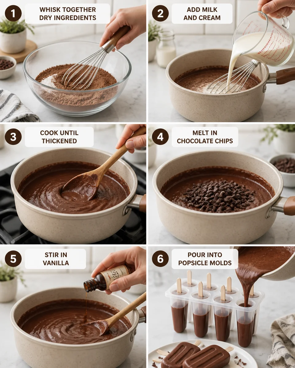 Homemade Fudge Popsicles