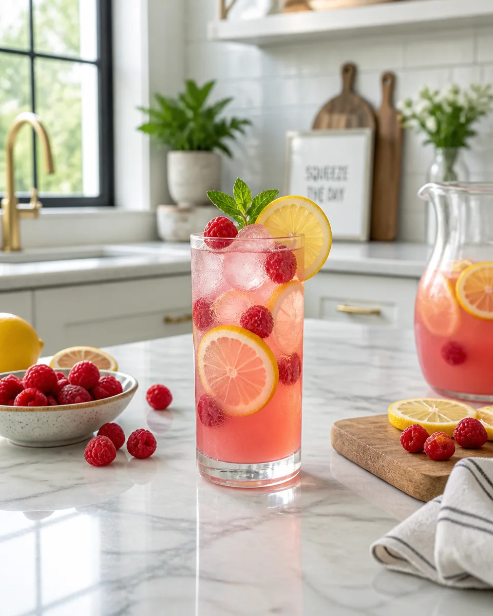 Homemade Raspberry Lemonade