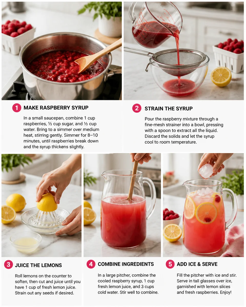 Homemade Raspberry Lemonade