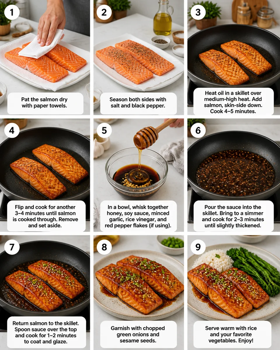 Honey Garlic Salmon Skillet