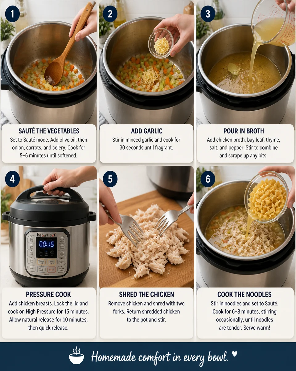 Instant Pot Chicken Noodle Soup