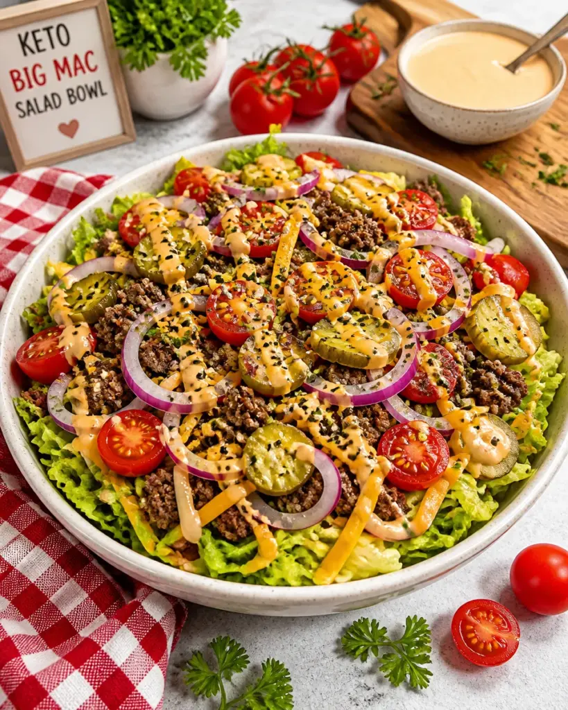 Keto Big Mac Salad Bowl